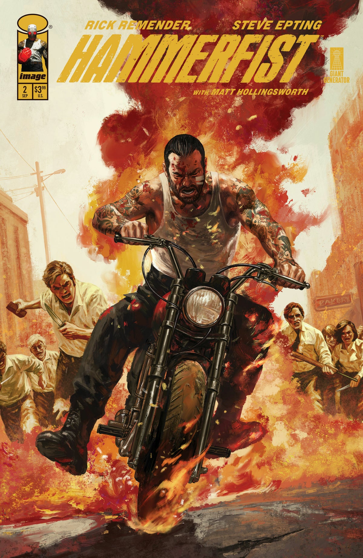 Hammerfist #2 Cover A by Steve Epting