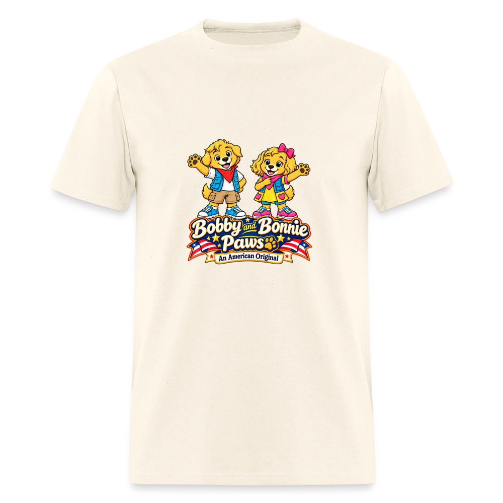 Men's T-Shirt Bobby and Bonnie Paws - sweet cream heather