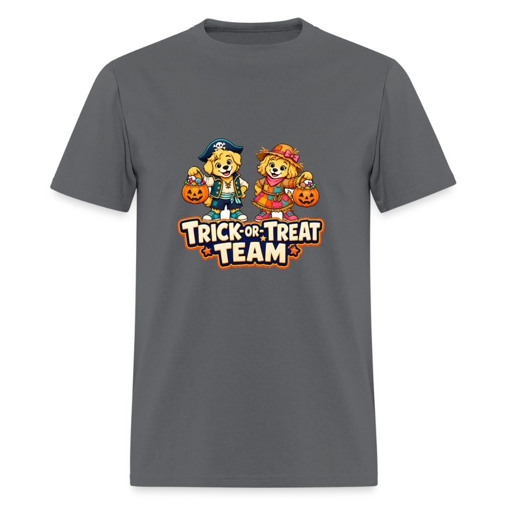 Bobby and Bonnie Halloween Trick or Treat Team Men's T-Shirt - charcoal