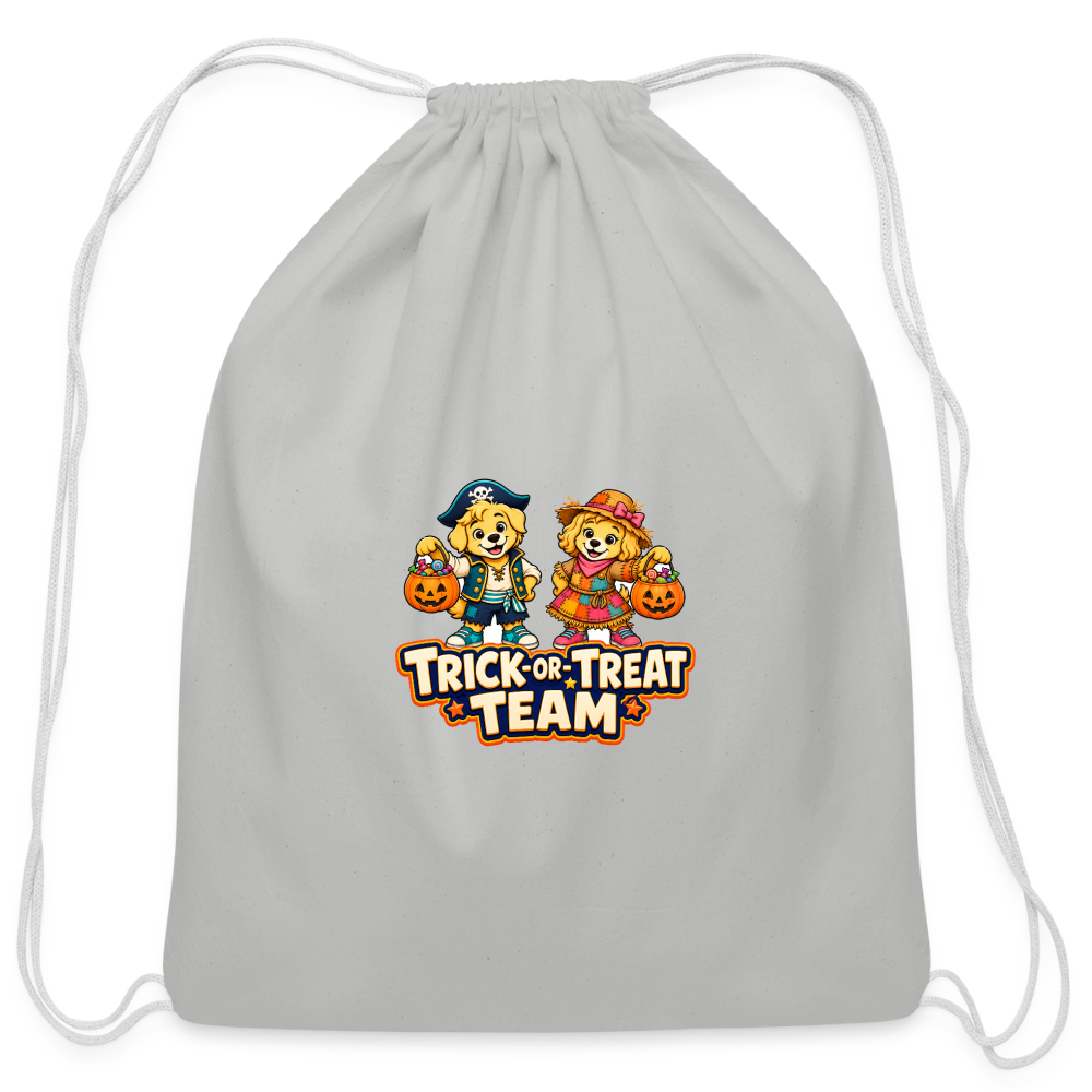 Cotton Drawstring Bag - Light Grey