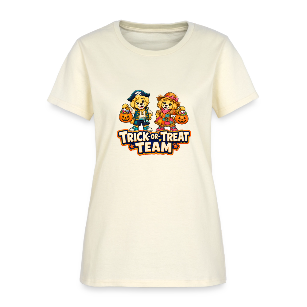 Bobby and Bonnie Halloween Trick or Treat Team Women's T-Shirt - off white