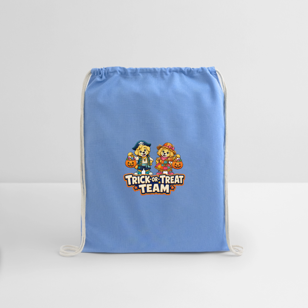 Cotton Drawstring Bag - carolina blue