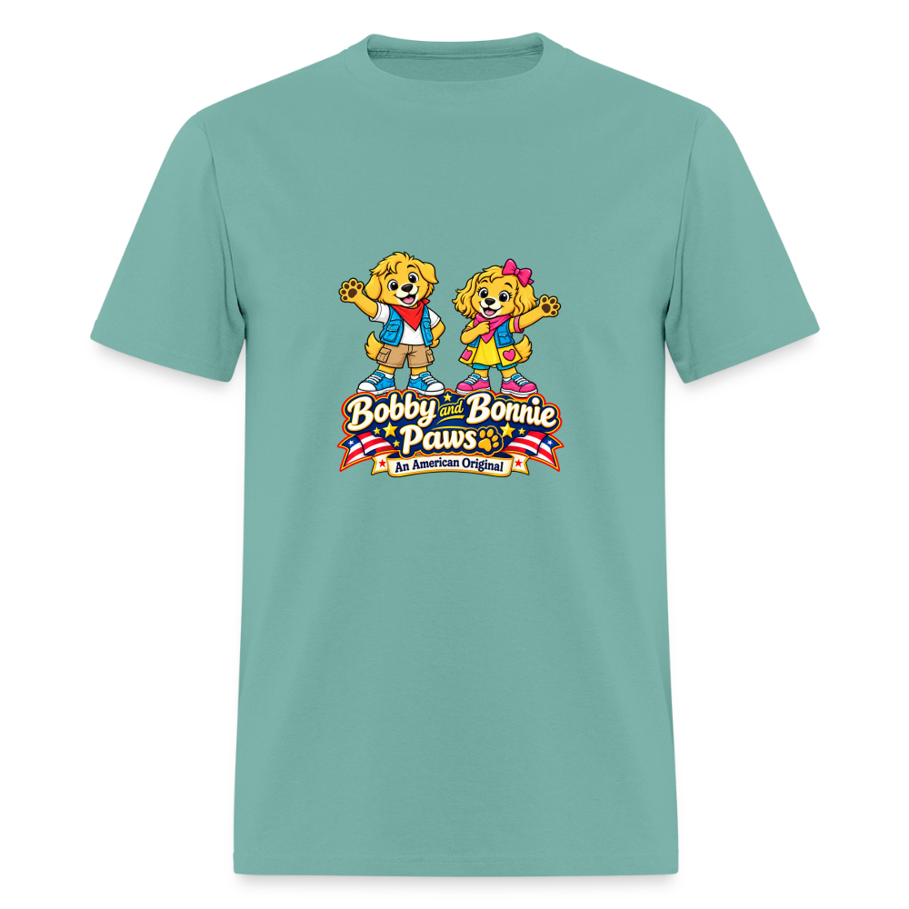 Men's T-Shirt Bobby and Bonnie Paws - aquatic