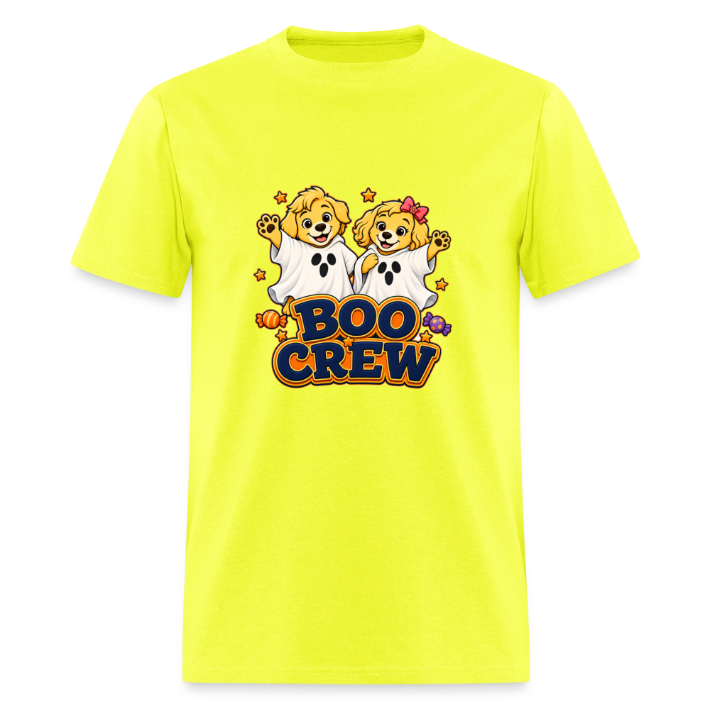 Bobby and Bonnie Halloween Boo Crew Men's T-Shirt - safety green