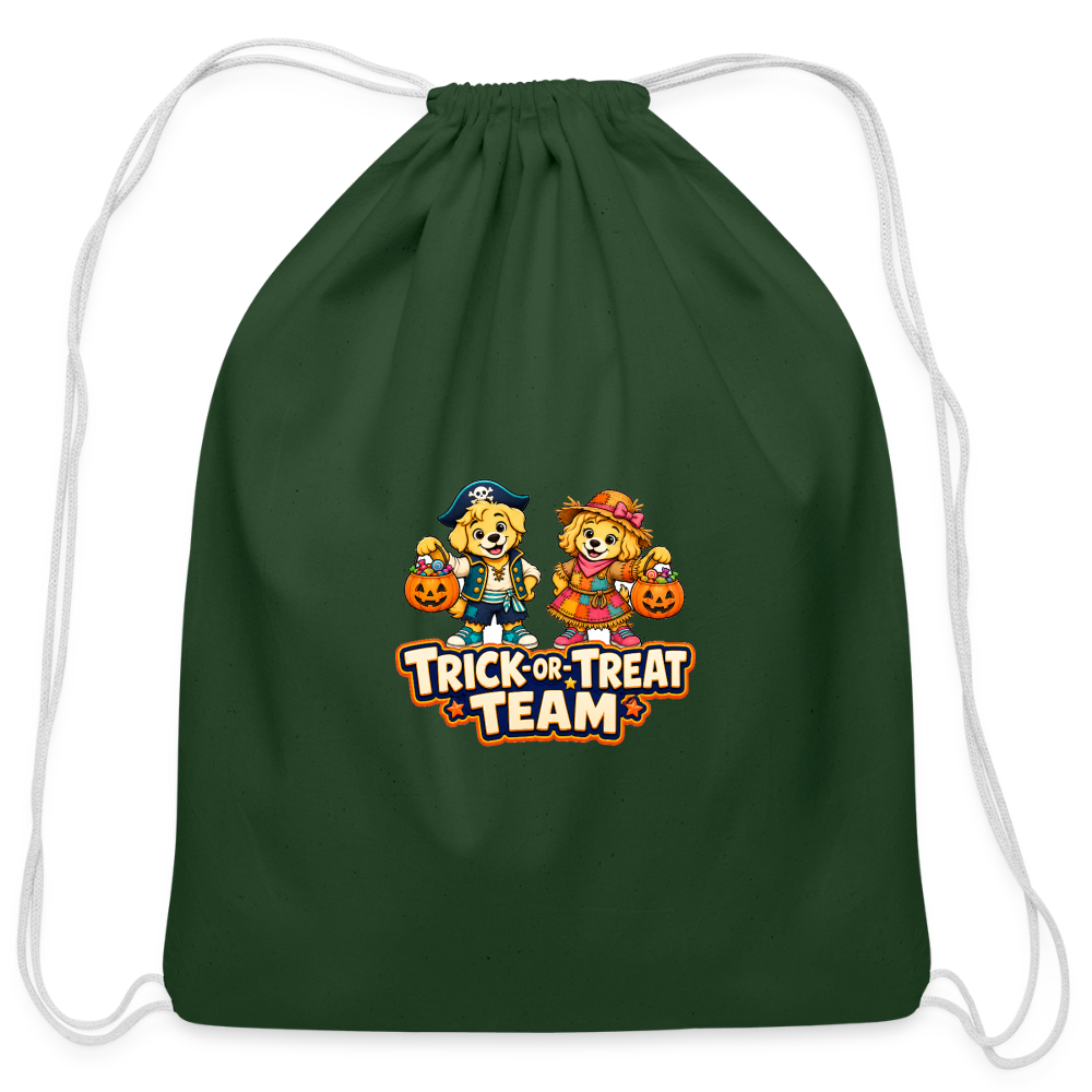 Cotton Drawstring Bag - forest green
