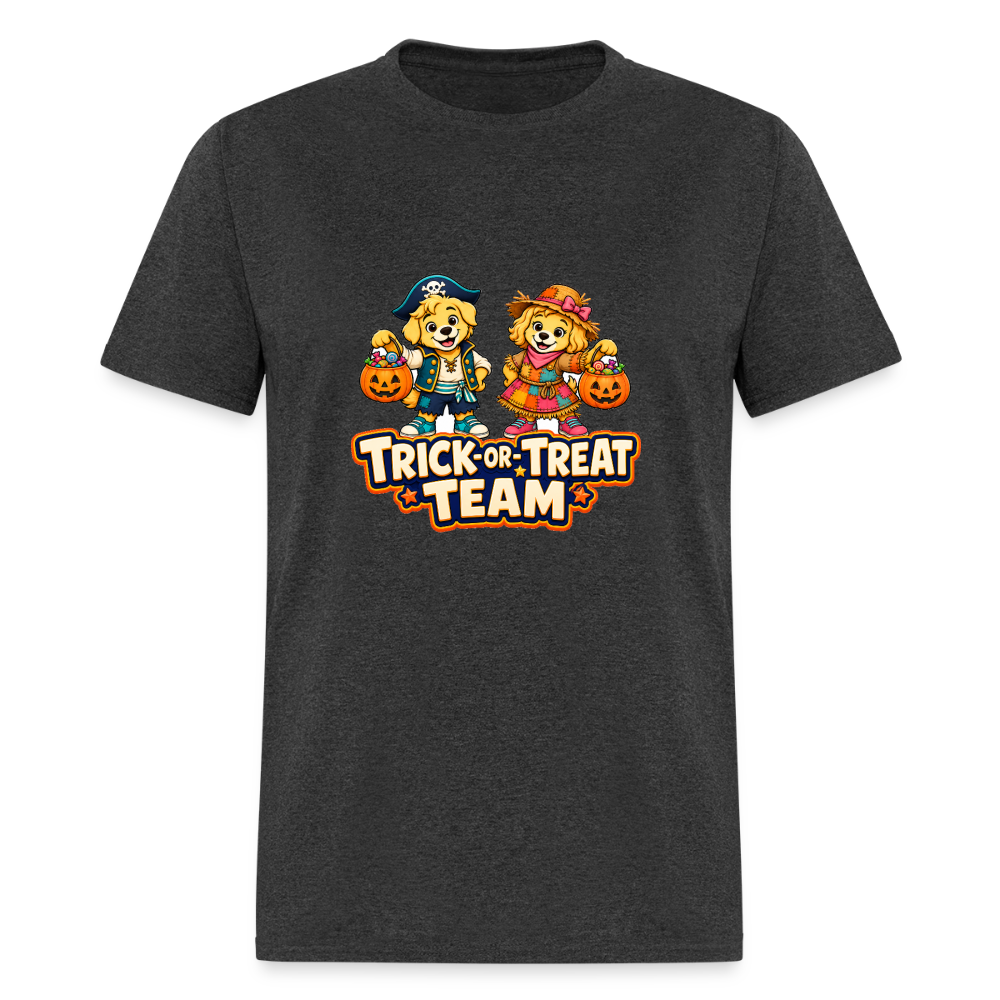 Bobby and Bonnie Halloween Trick or Treat Team Men's T-Shirt - heather black