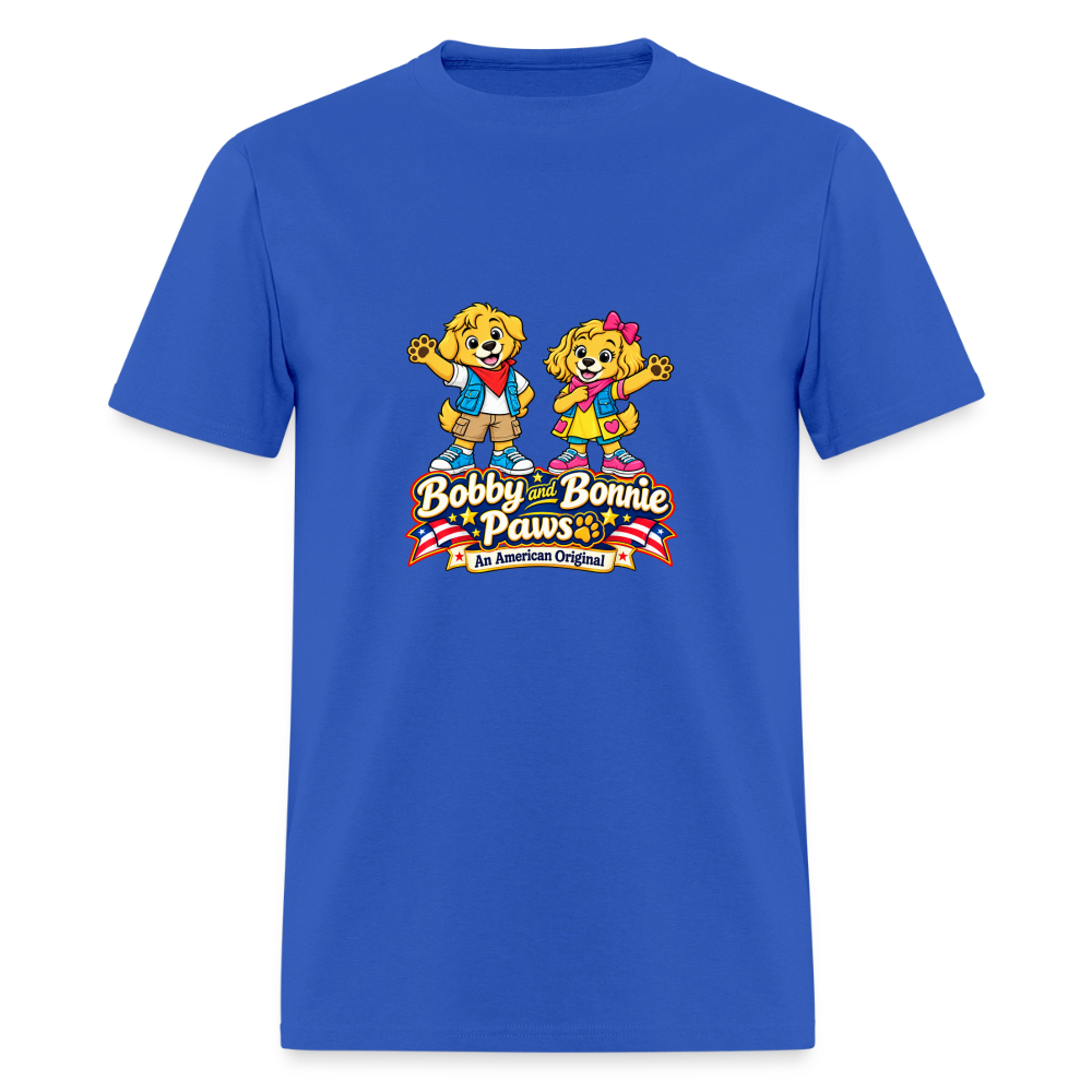 Men's T-Shirt Bobby and Bonnie Paws - royal blue