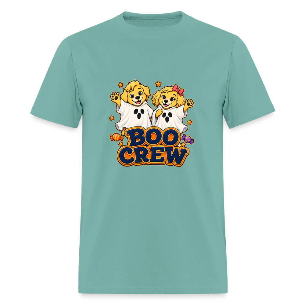 Bobby and Bonnie Halloween Boo Crew Men's T-Shirt - aquatic