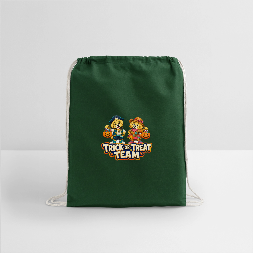 Cotton Drawstring Bag - forest green