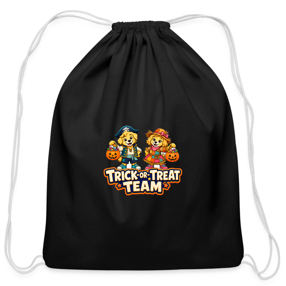 Cotton Drawstring Bag - black