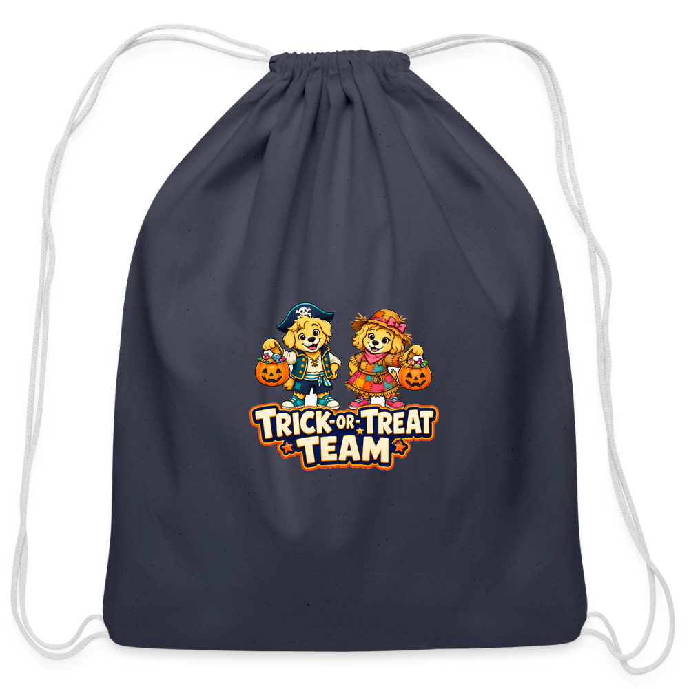 Cotton Drawstring Bag - navy