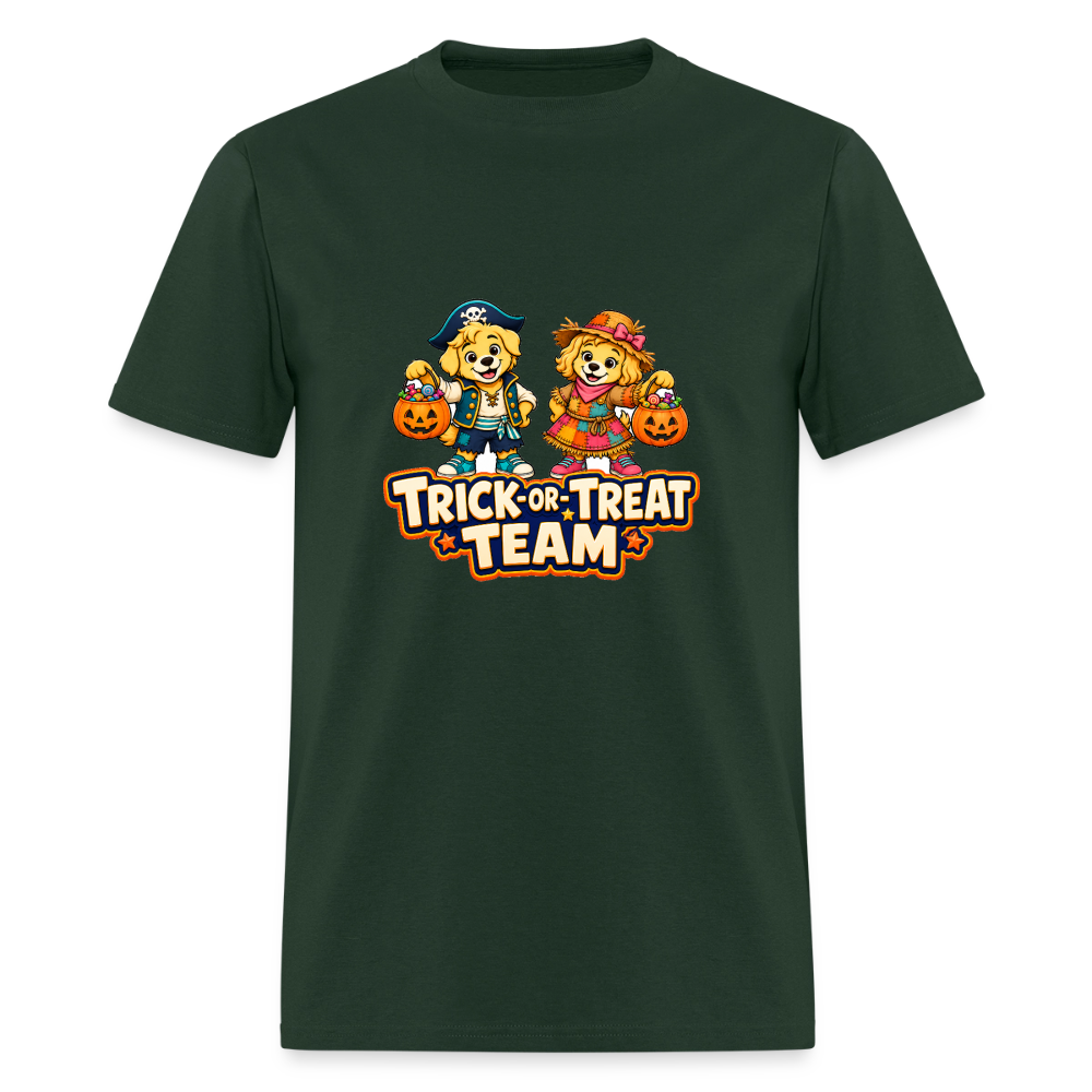 Bobby and Bonnie Halloween Trick or Treat Team Men's T-Shirt - forest green