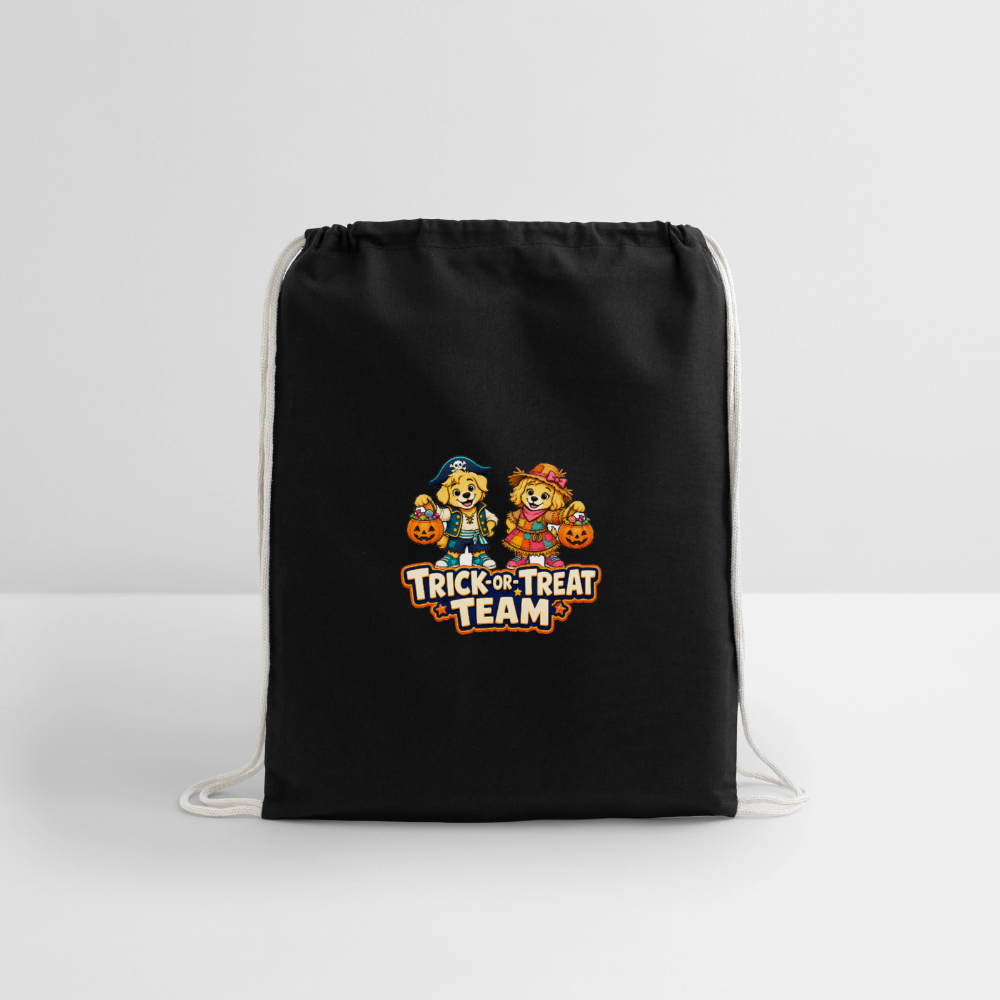 Cotton Drawstring Bag - black