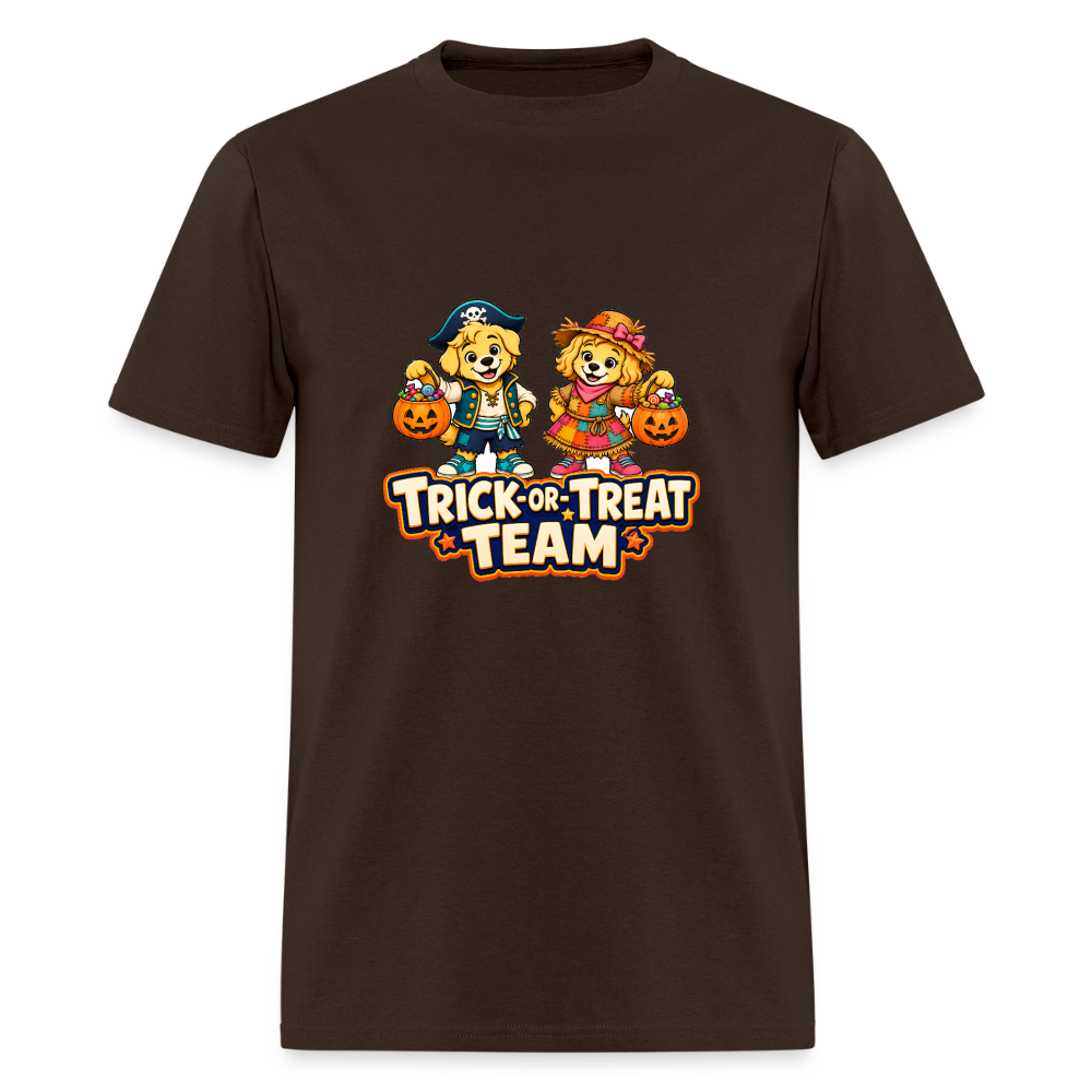 Bobby and Bonnie Halloween Trick or Treat Team Men's T-Shirt - brown