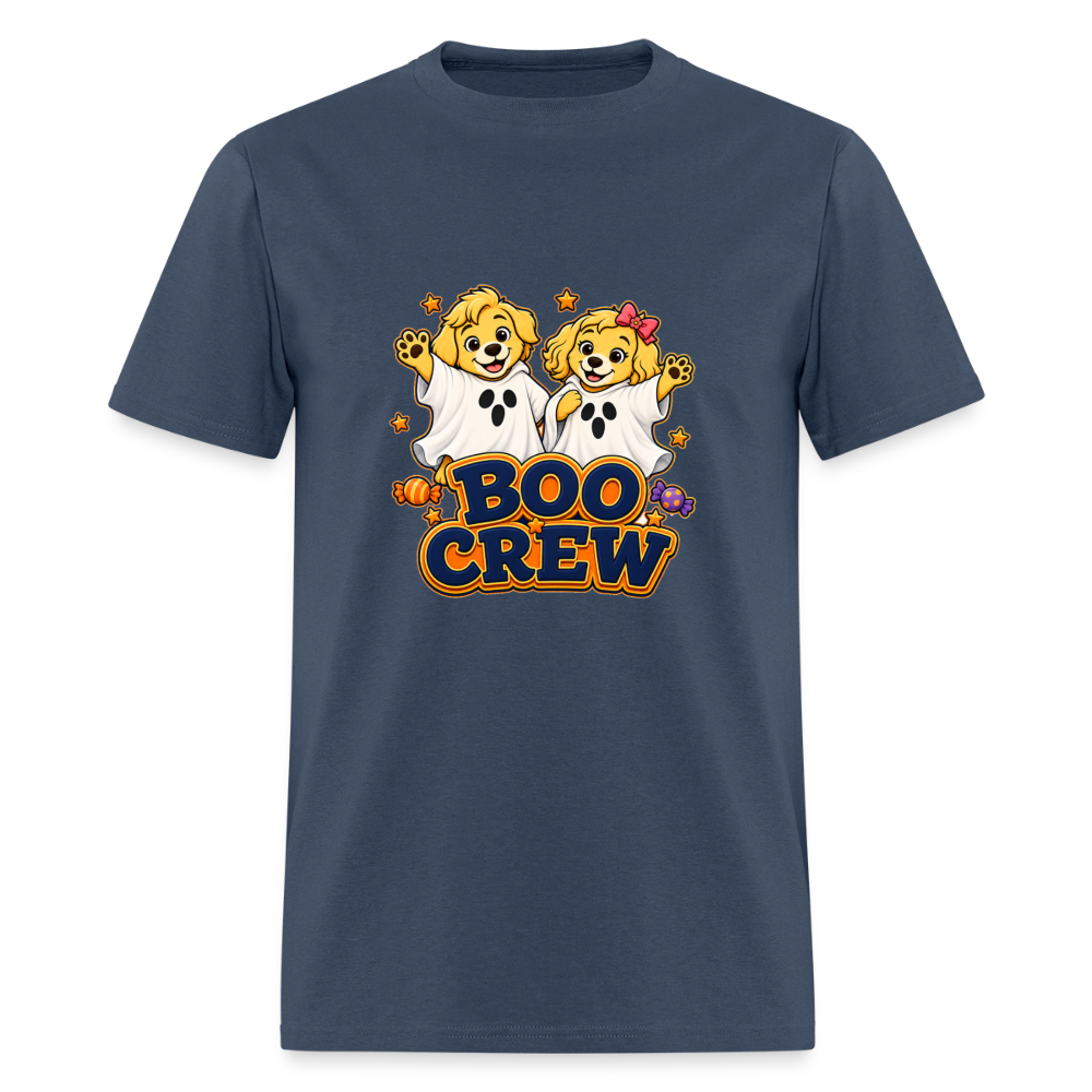 Bobby and Bonnie Halloween Boo Crew Men's T-Shirt -  blue dusk