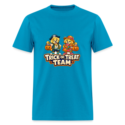 Bobby and Bonnie Halloween Trick or Treat Team Men's T-Shirt - turquoise