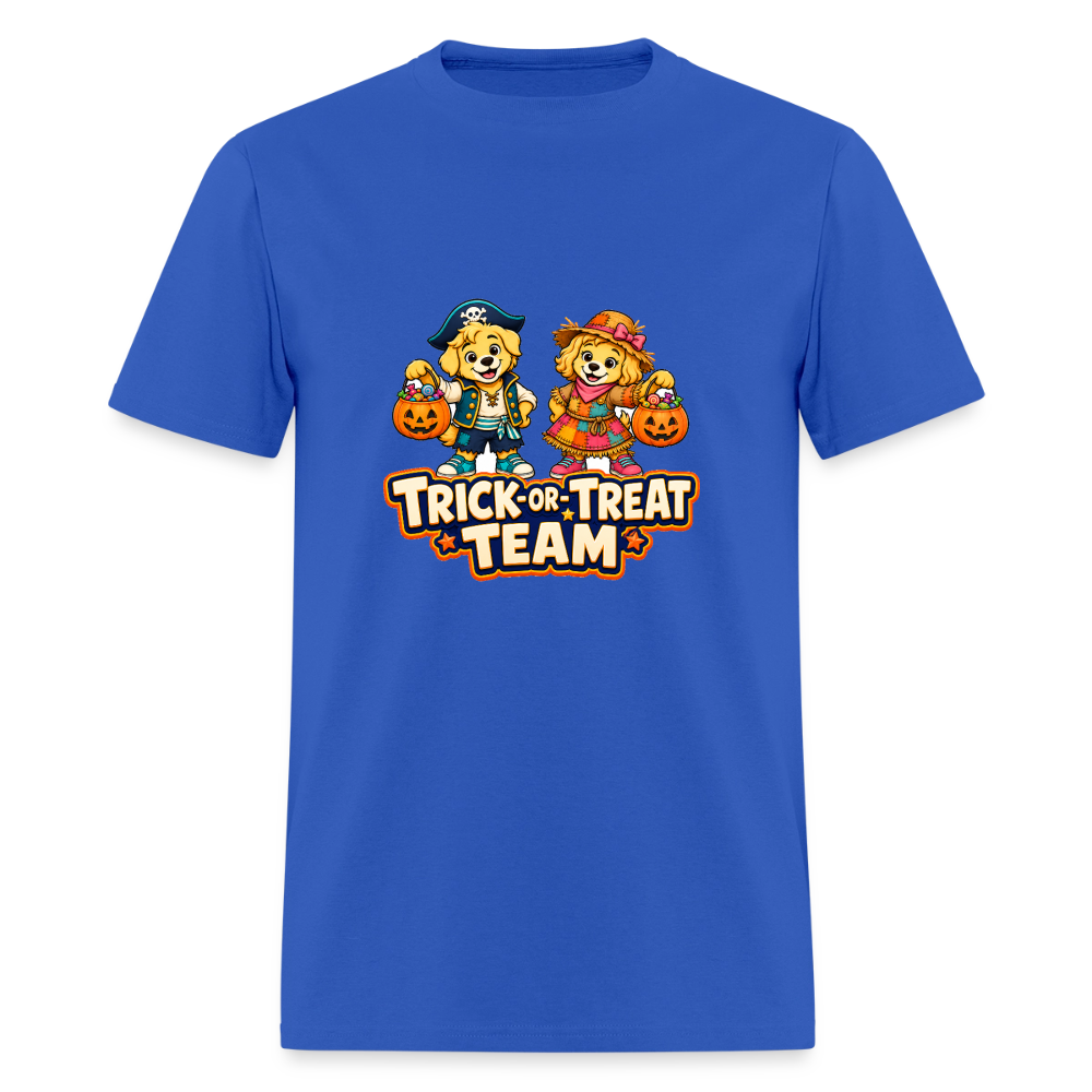 Bobby and Bonnie Halloween Trick or Treat Team Men's T-Shirt - royal blue