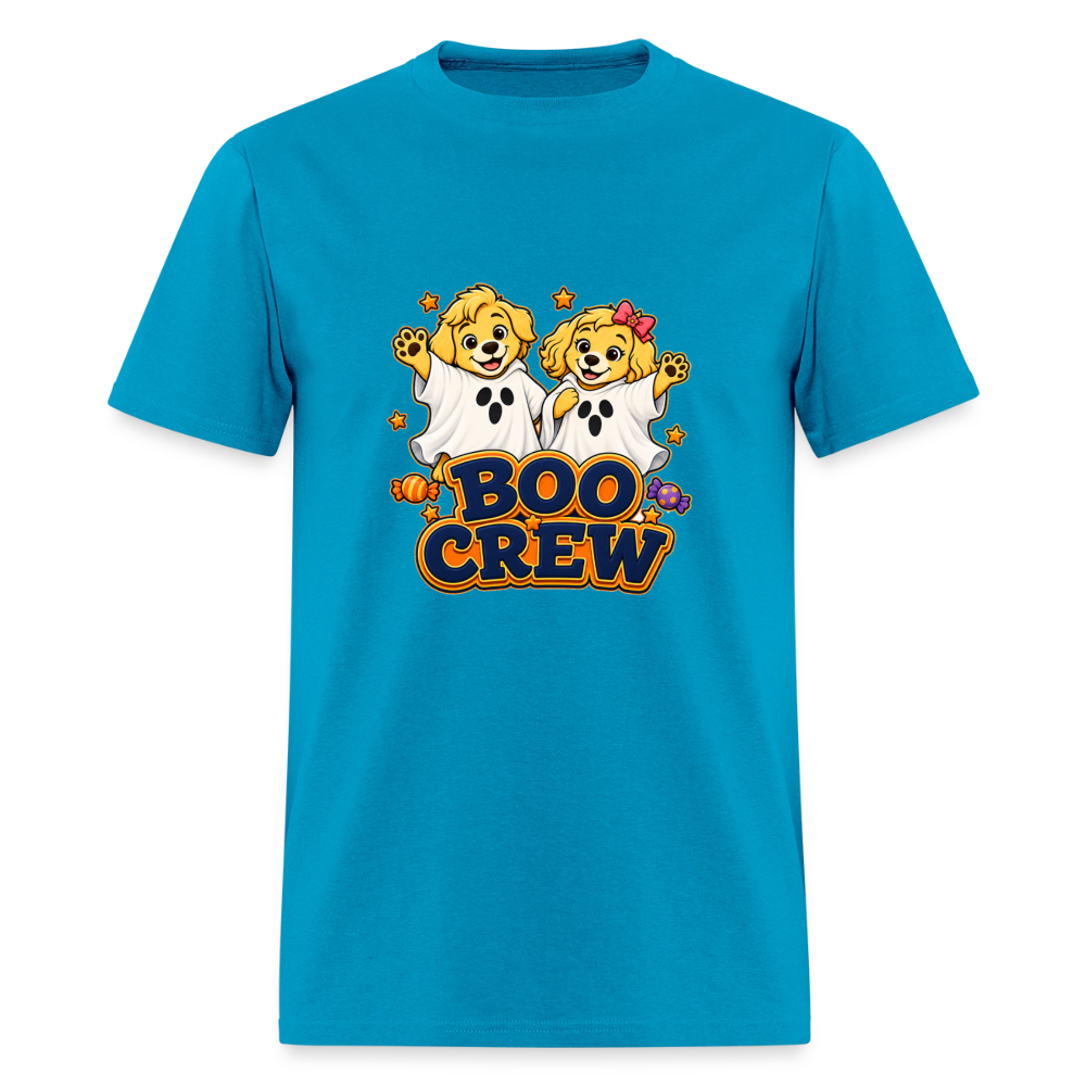 Bobby and Bonnie Halloween Boo Crew Men's T-Shirt - turquoise