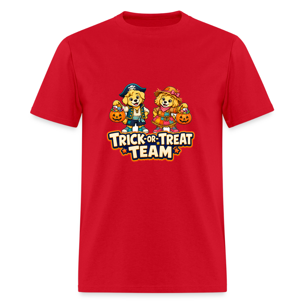 Bobby and Bonnie Halloween Trick or Treat Team Men's T-Shirt - red