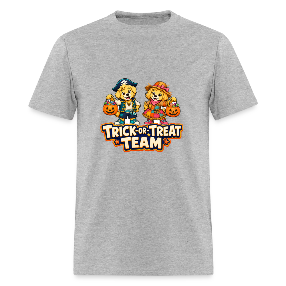 Bobby and Bonnie Halloween Trick or Treat Team Men's T-Shirt - heather gray