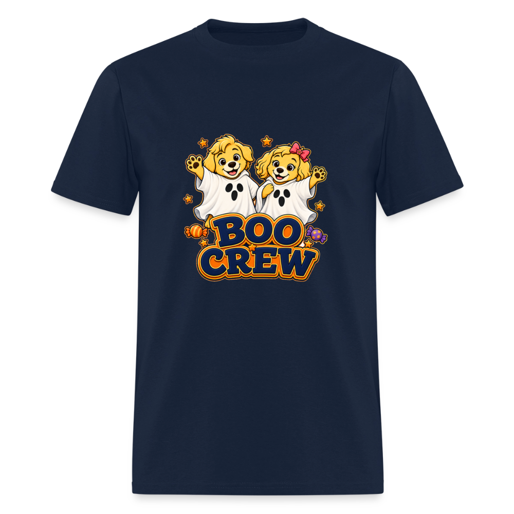 Bobby and Bonnie Halloween Boo Crew Men's T-Shirt - navy