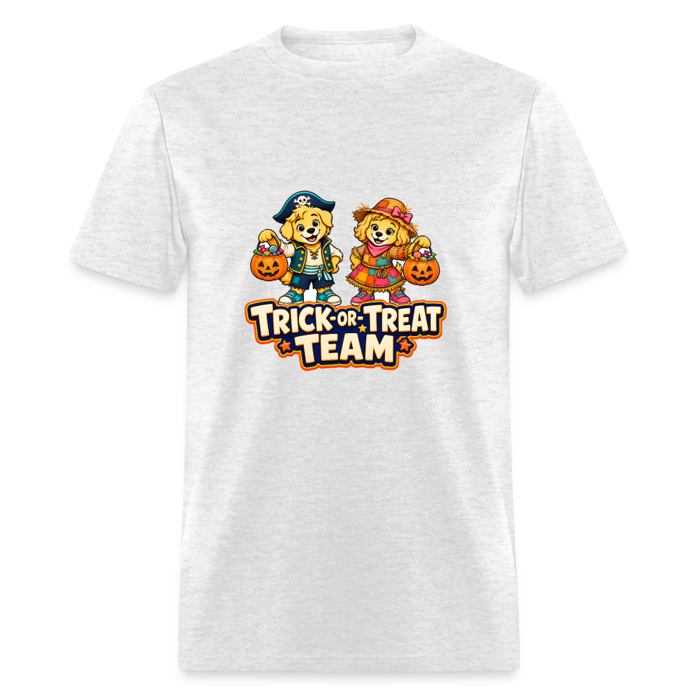 Bobby and Bonnie Halloween Trick or Treat Team Men's T-Shirt - light heather gray