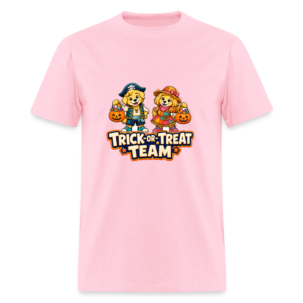Bobby and Bonnie Halloween Trick or Treat Team Men's T-Shirt - pink