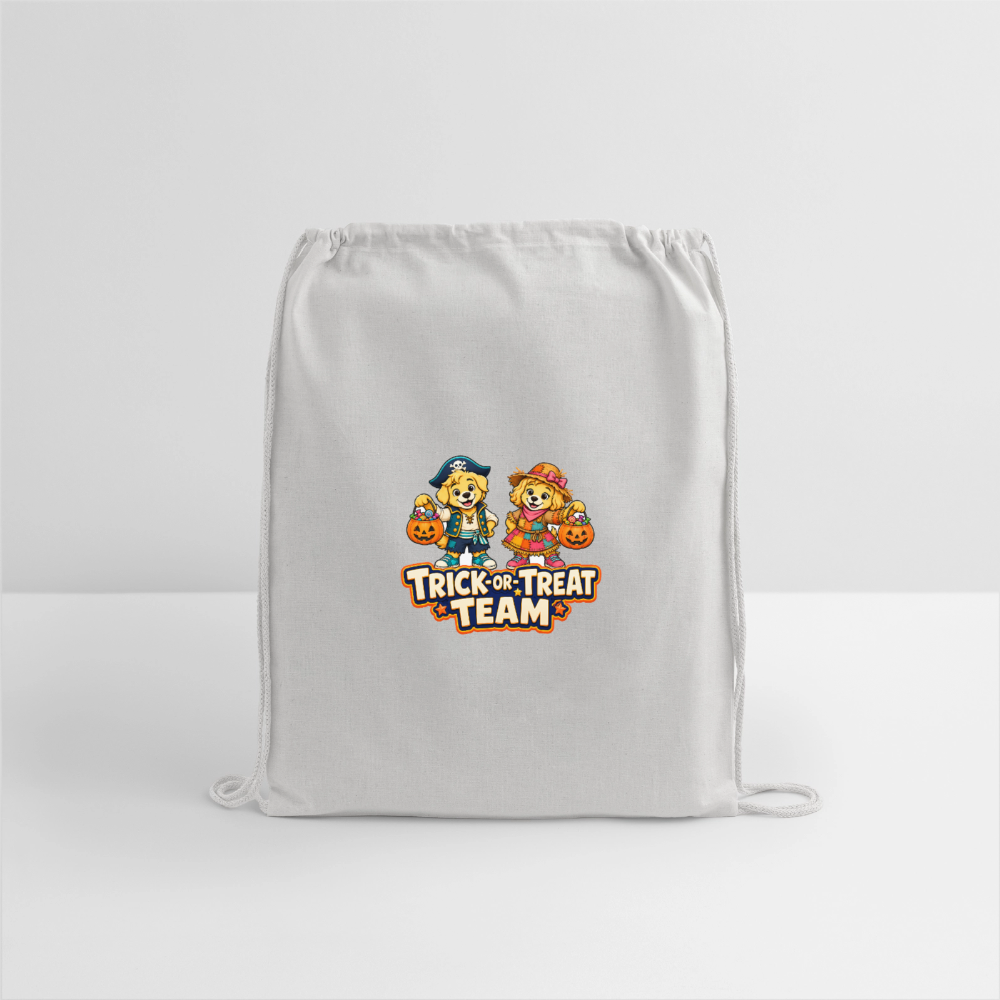 Cotton Drawstring Bag - Light Grey