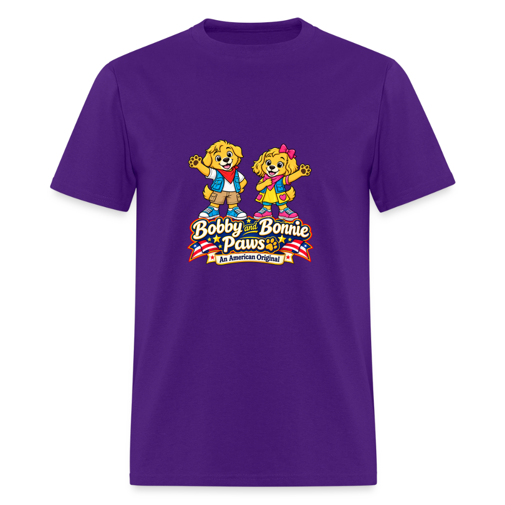 Men's T-Shirt Bobby and Bonnie Paws - purple