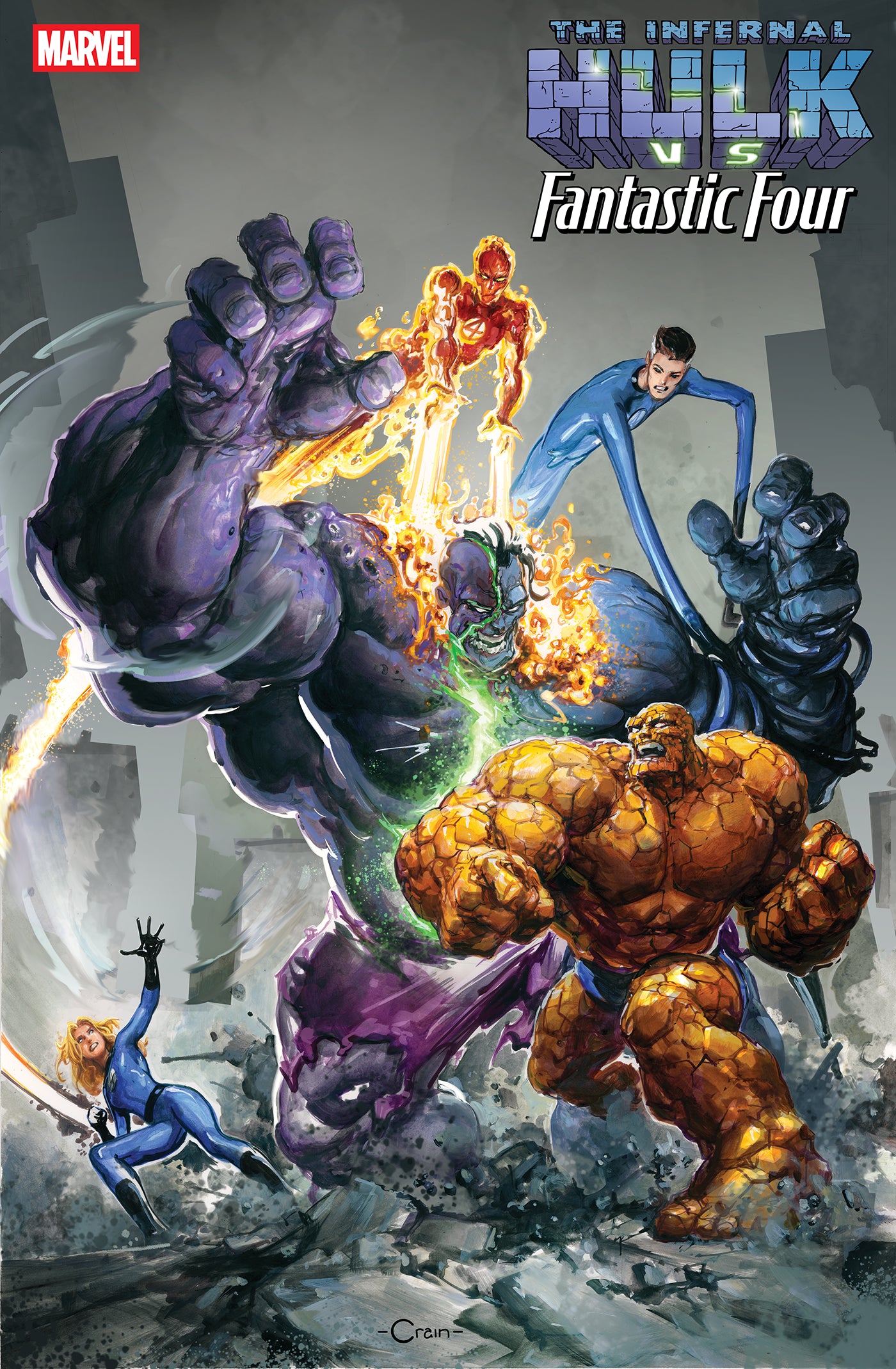Infernal Hulk vs. Fantastic Four #1 (Clayton Crain Variant)