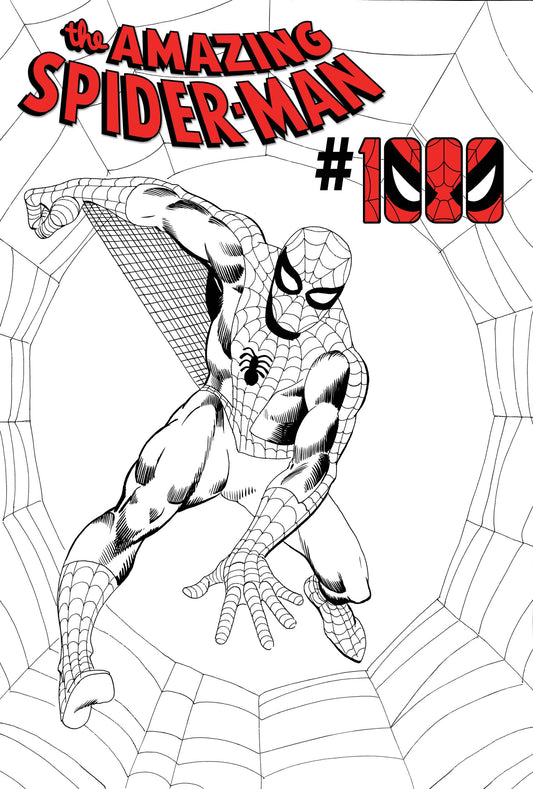 Amazing Spider-Man #1000 Steve Ditko Black and White Variant Cover