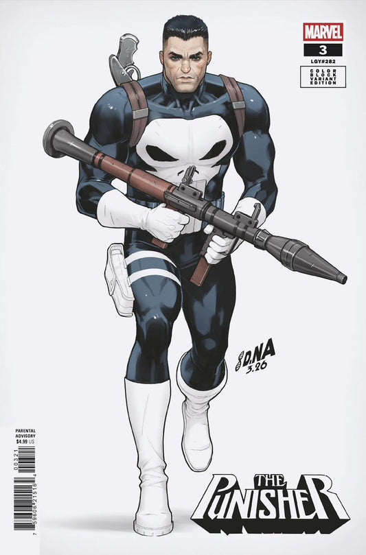 PUNISHER #3 DAVID NAKAYAMA COLOR BLOCK WHITE VARIANT
