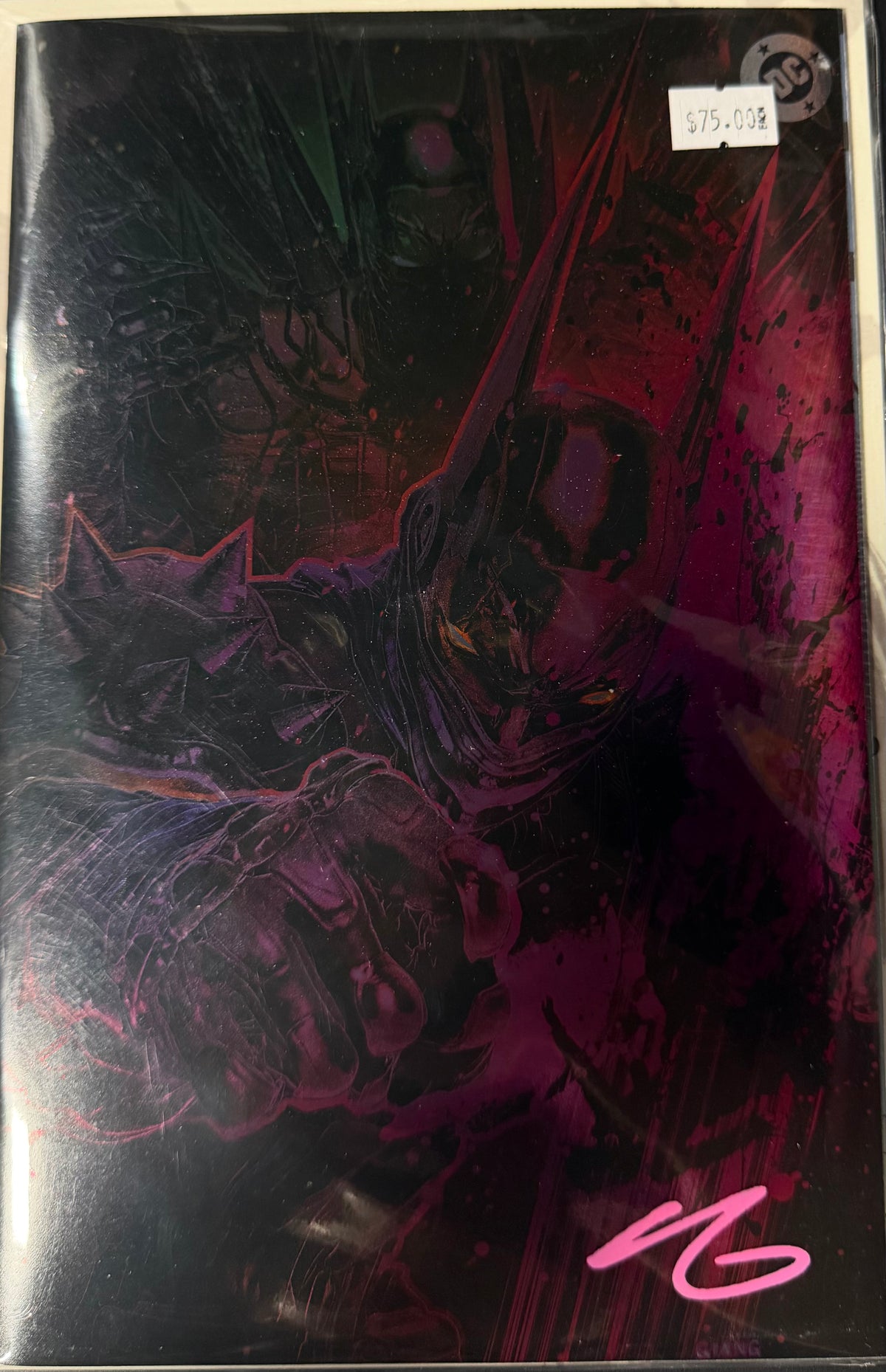 NYCC 2026 PINK BUBBLEGUM ABSOLUTE BATMAN #24 SIGNED BY JOHN GIANG VIRGIN FOIL